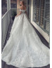 Off Shoulder Ivory Lace Feather Wedding Dress Off Shoulder Ivory Lace Feather Wedding Dress